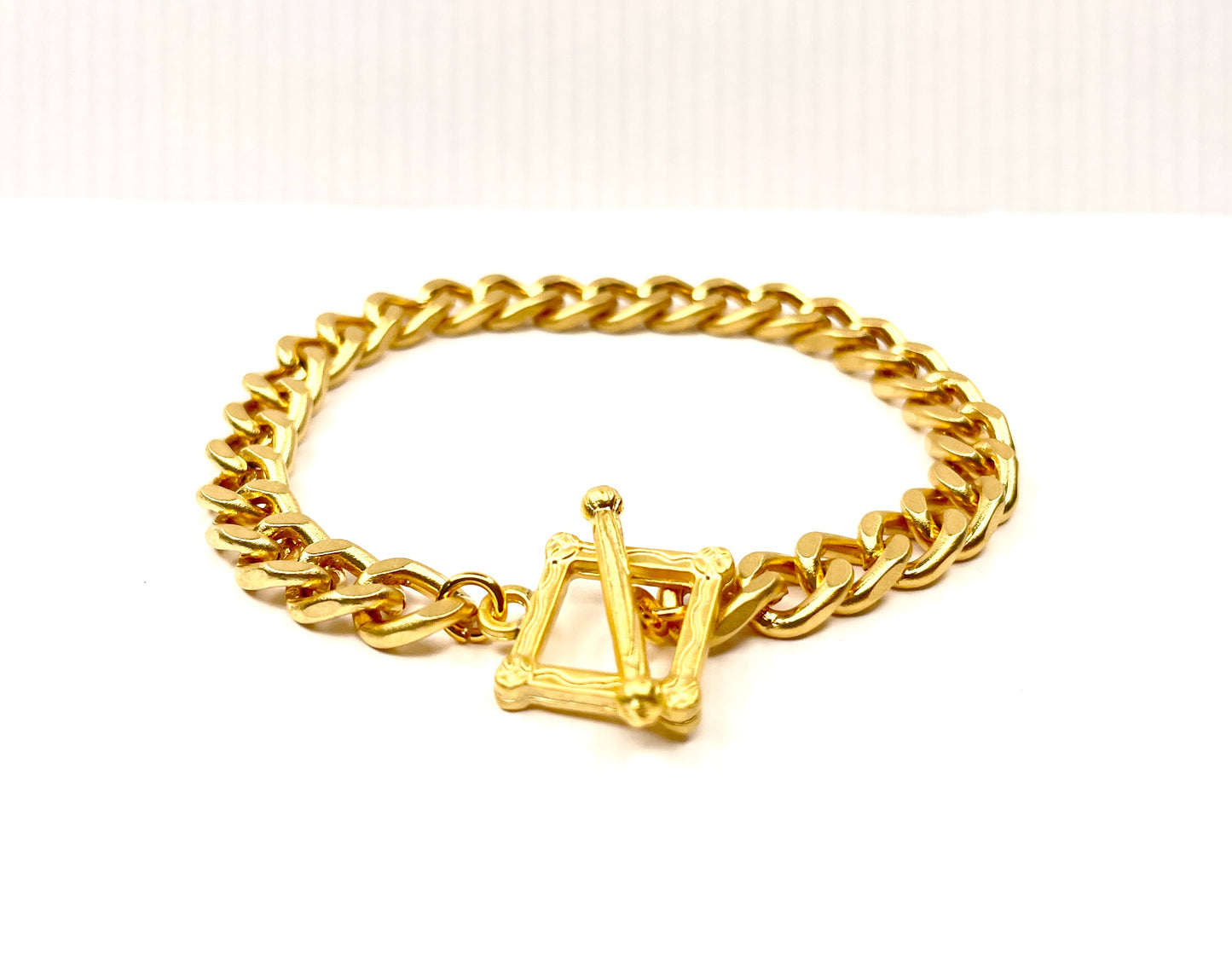 Square Matte Gold Bracelet