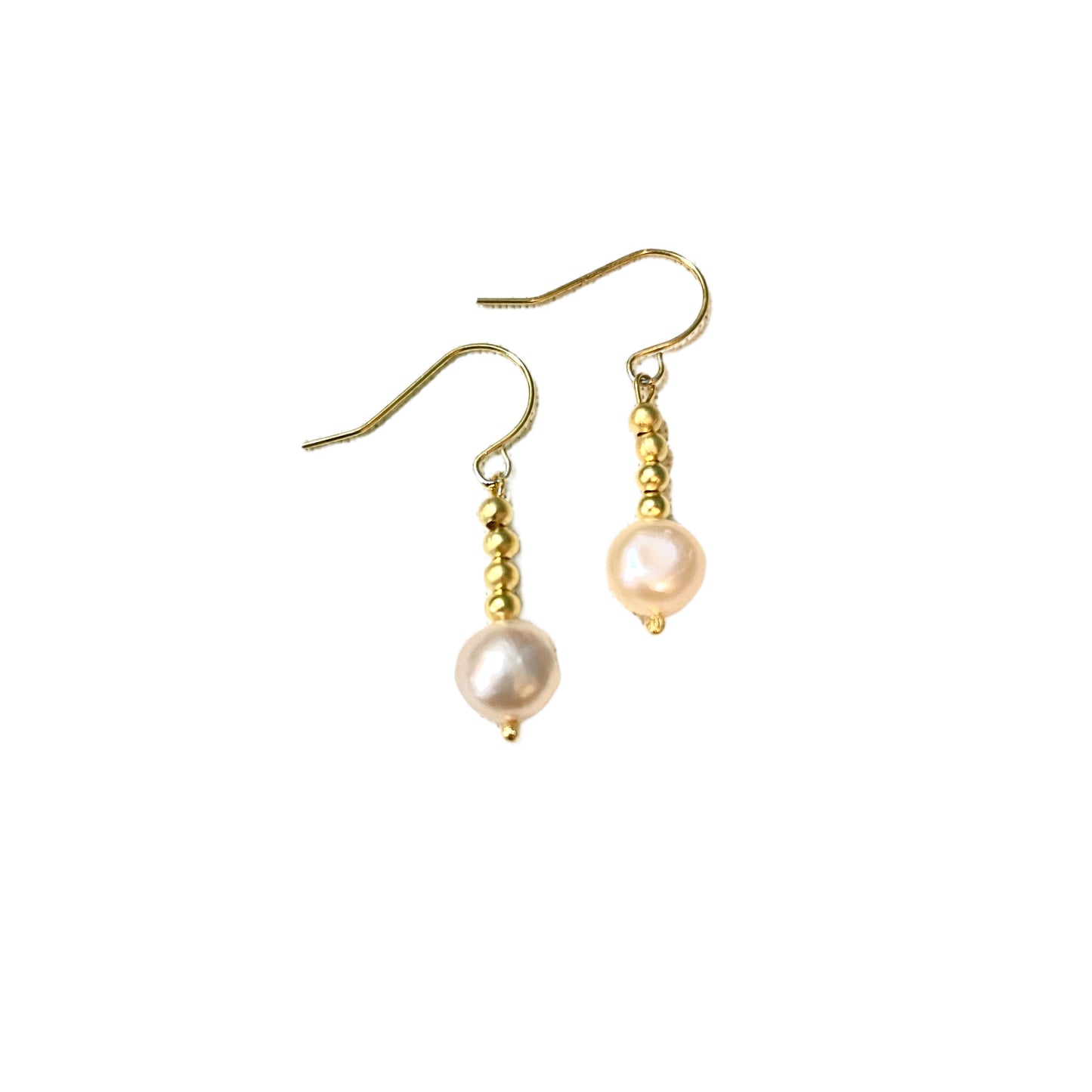 Gold Pearl Earrings
