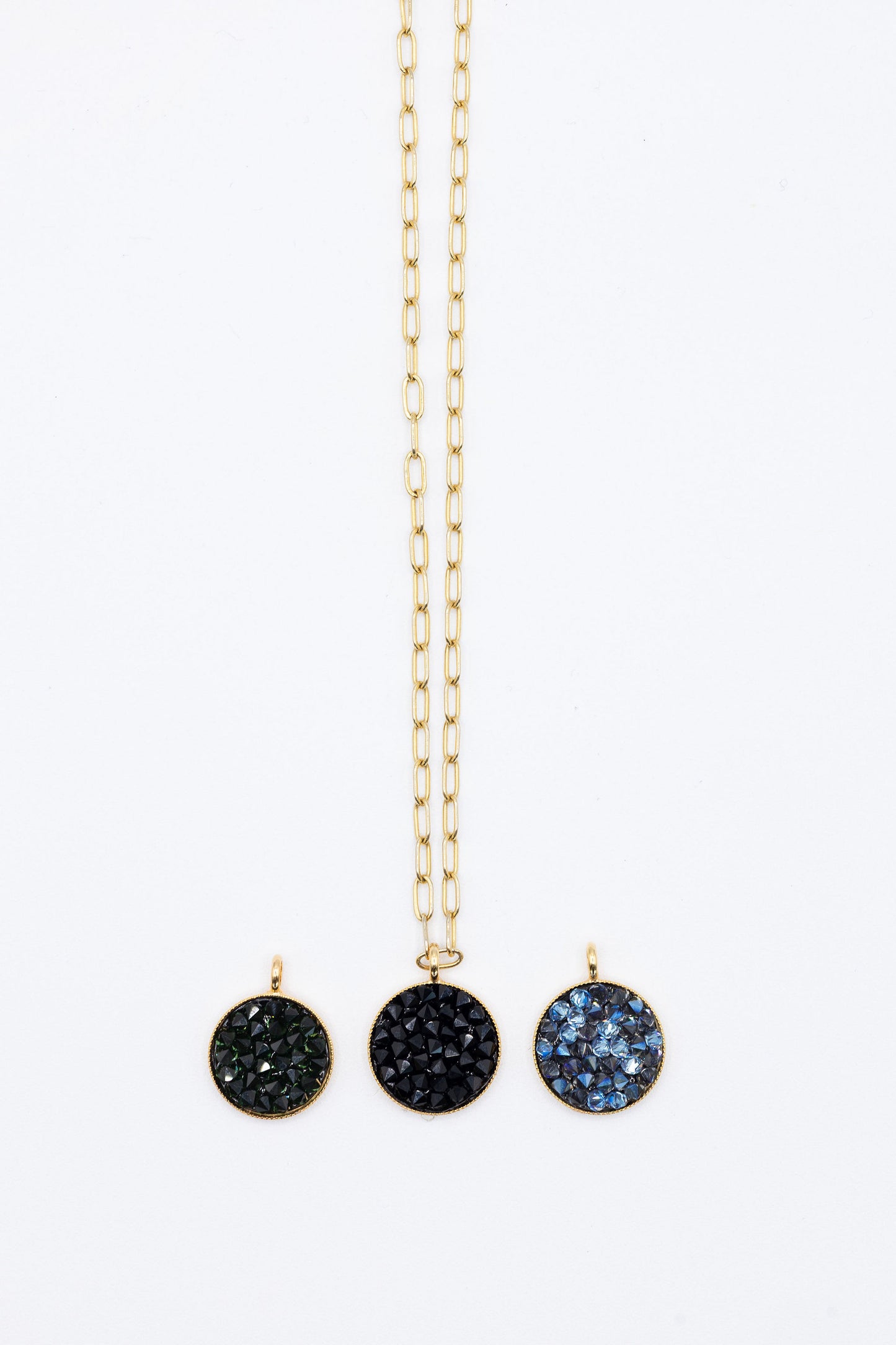 Small Swarovski Disc Necklace
