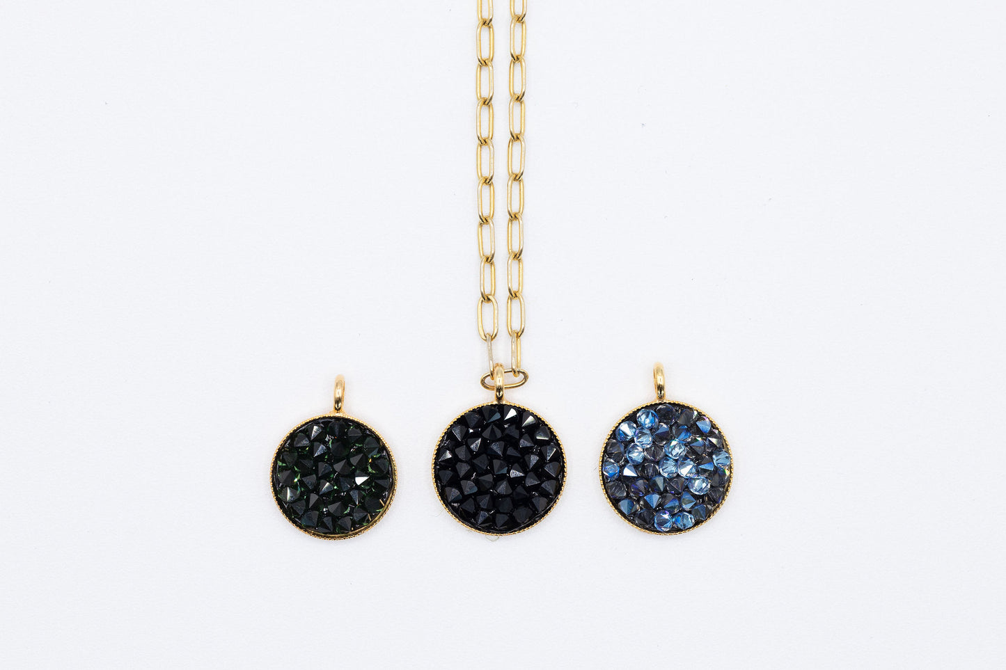 Small Swarovski Disc Necklace