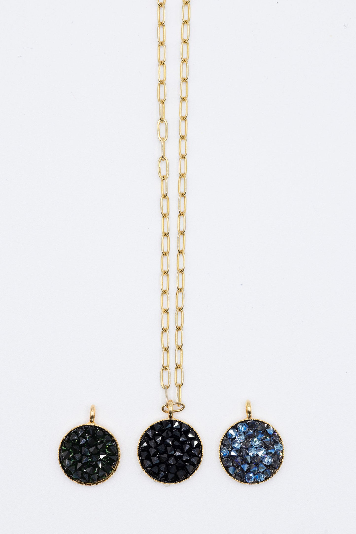 Small Swarovski Disc Necklace
