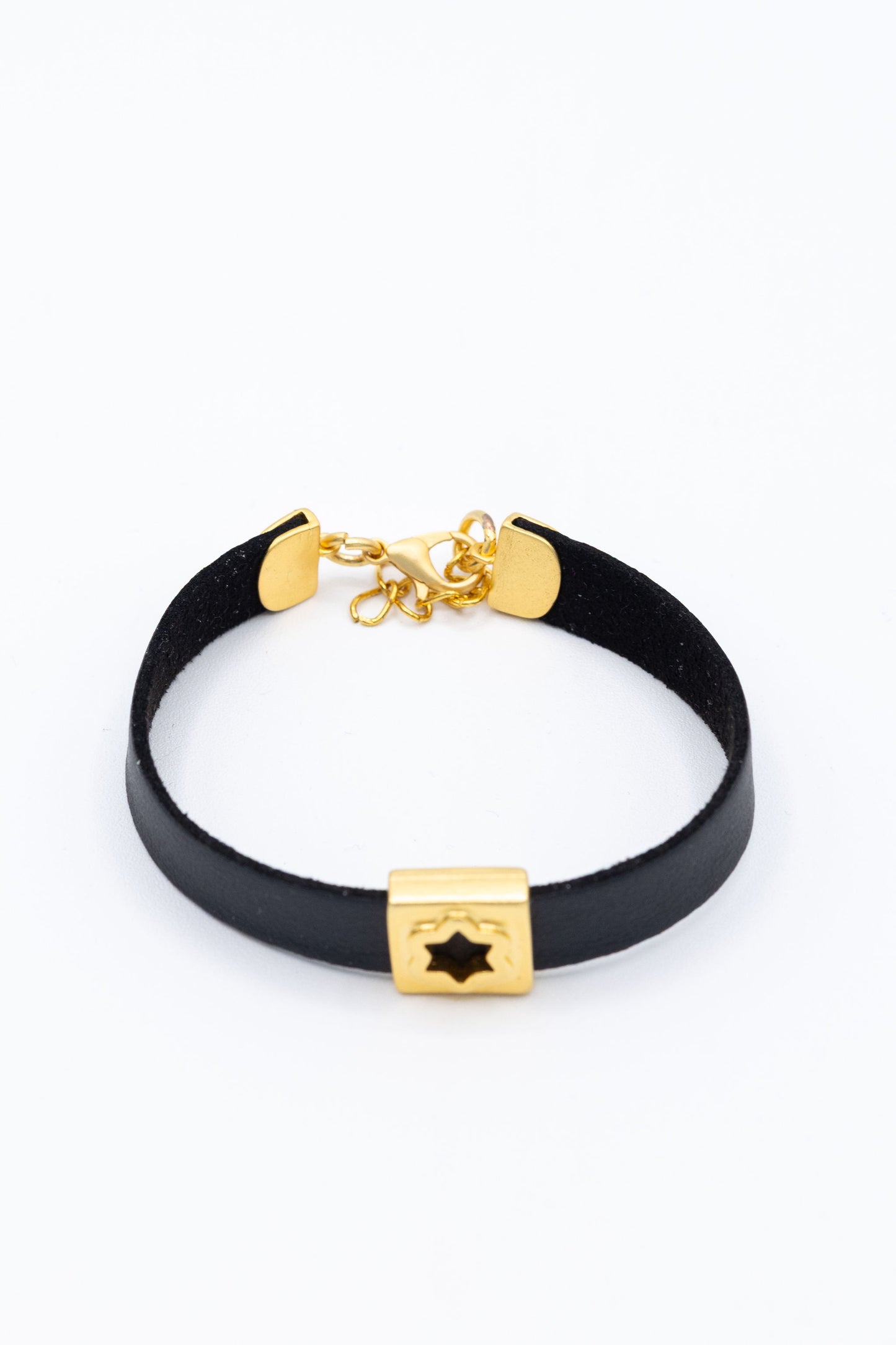 Jewish Star Leather Bracelet