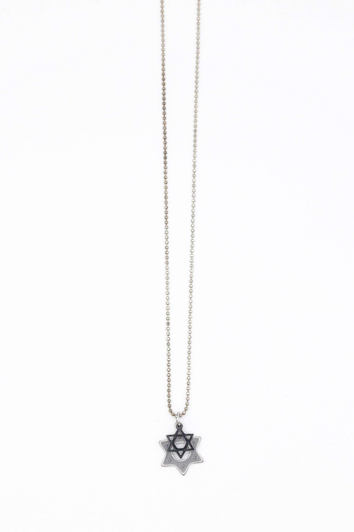 Double Jewish Star Necklace