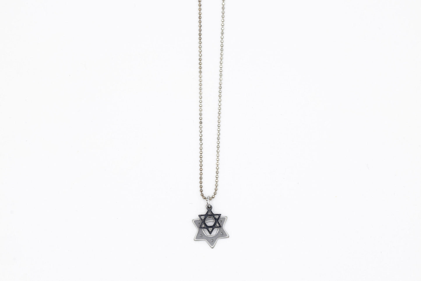 Double Jewish Star Necklace
