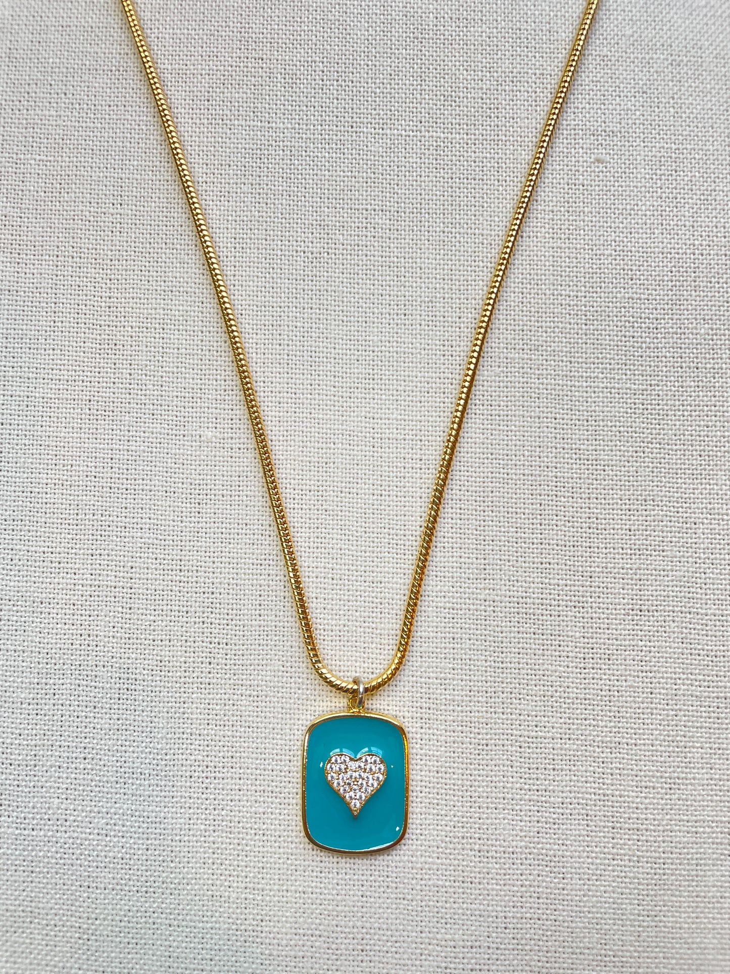 Blue Heart Necklace