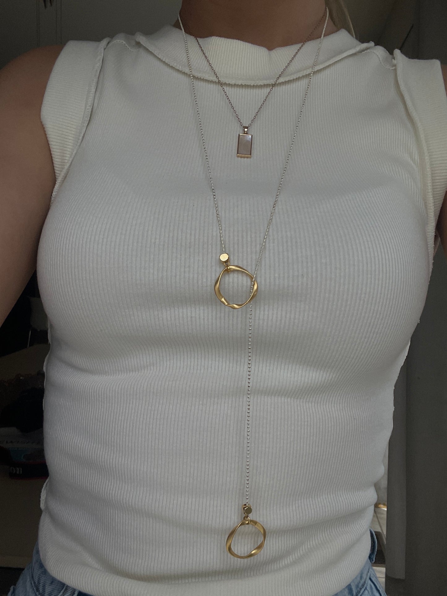 Double Circle Necklace