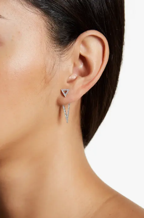 Double Triangle Post Earrings