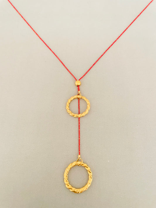 Double Twisted Circle Necklace