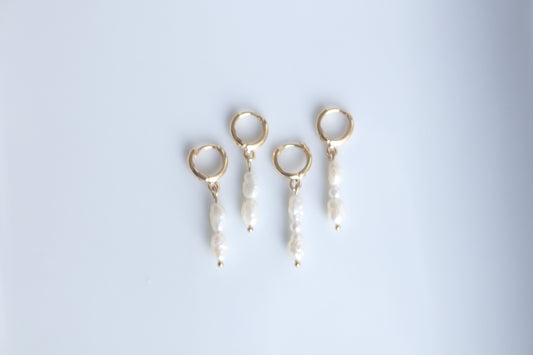Pearl Hoop Earrings