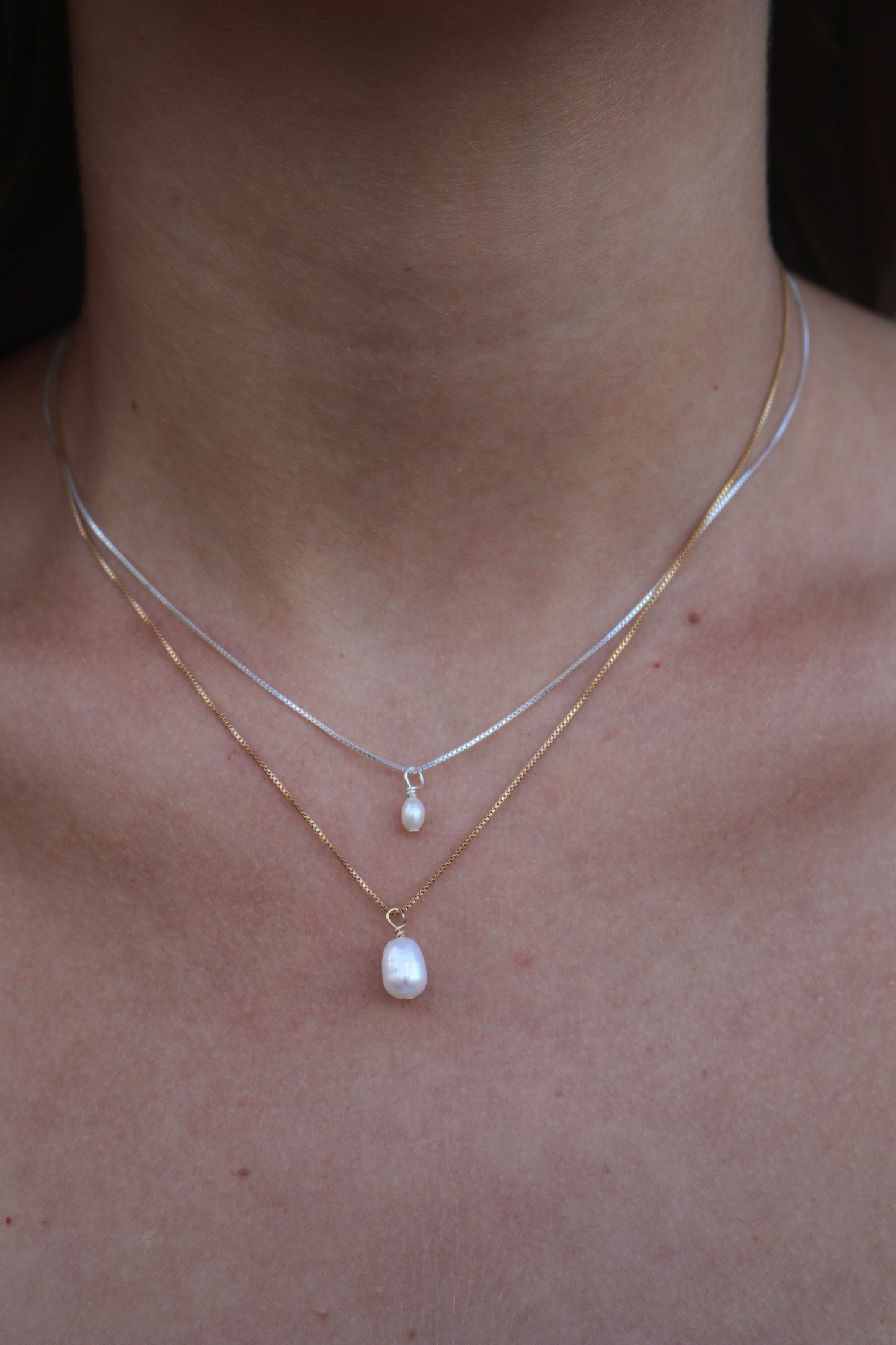 Silver Pearl Necklace