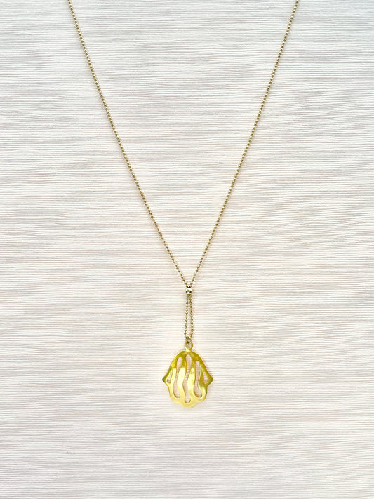 Gold-filled Hamsa Necklace