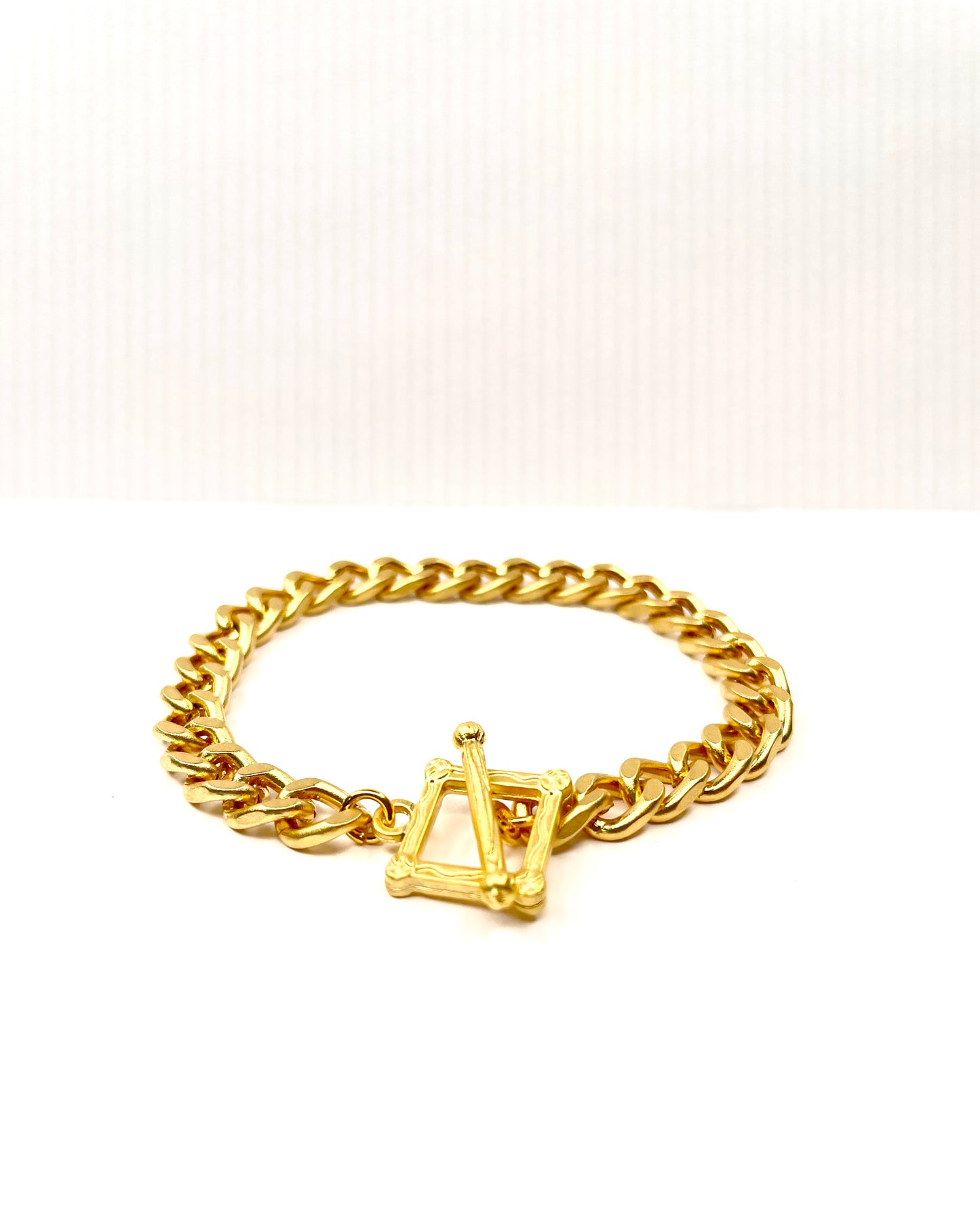 Square Matte Gold Bracelet