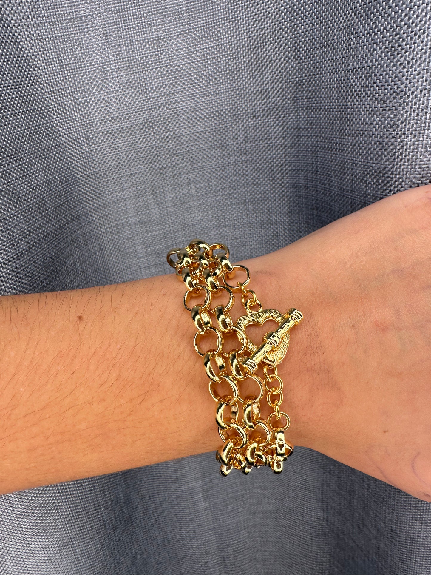 Heart Gold Wrap Bracelet/Necklace