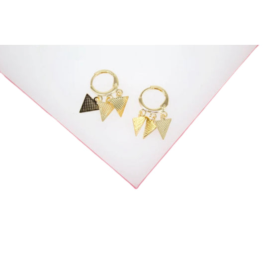 Triangle Charm French Hook Earrings