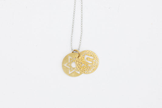 Jewish Star & Chai Necklace