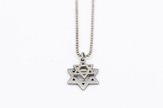 Double Jewish Star Necklace