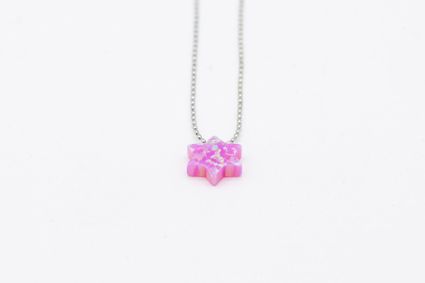 Opal Jewish Star Necklace