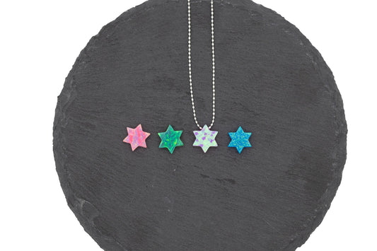 Opal Jewish Star Necklace