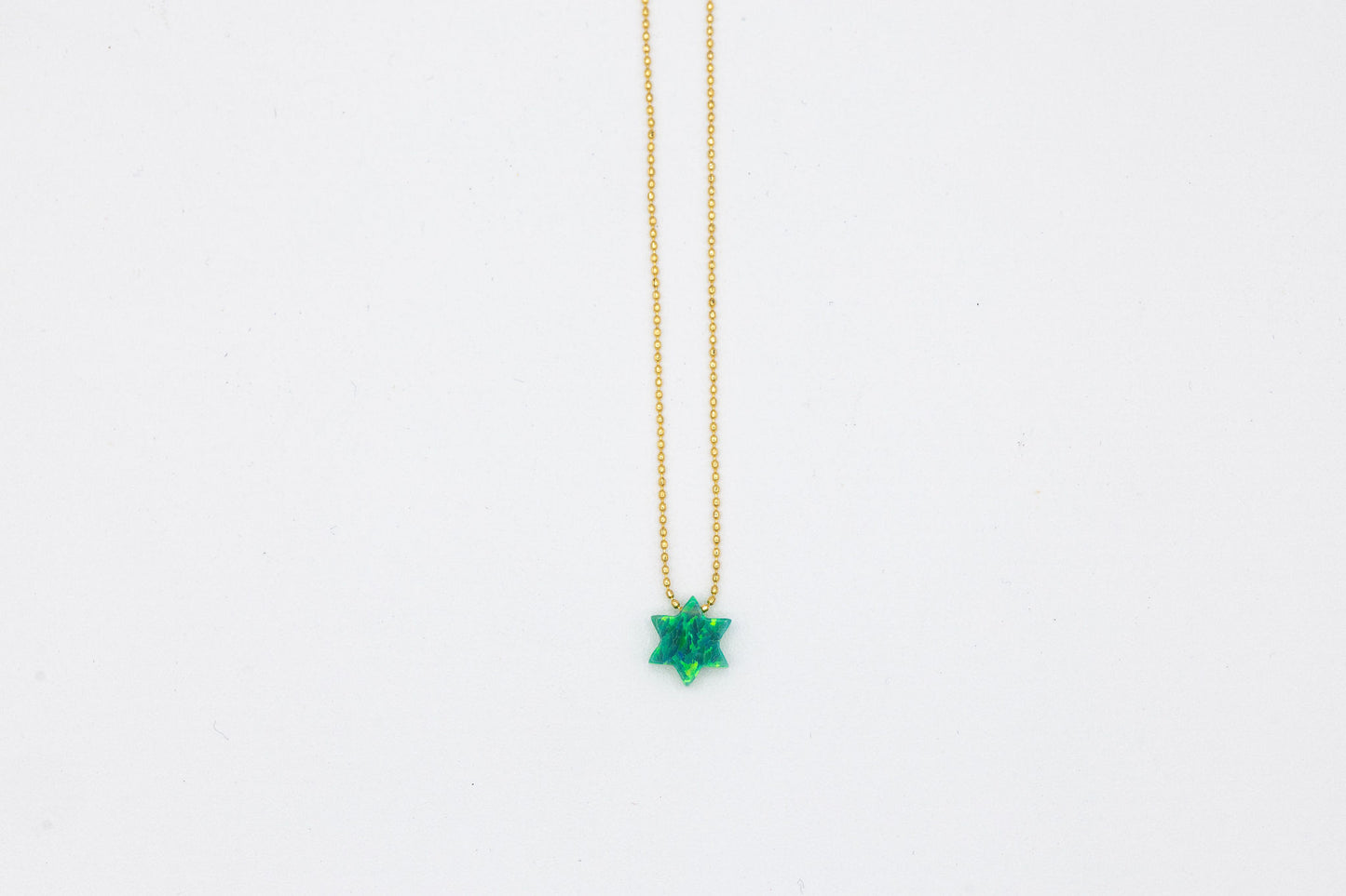 Opal Jewish Star Necklace