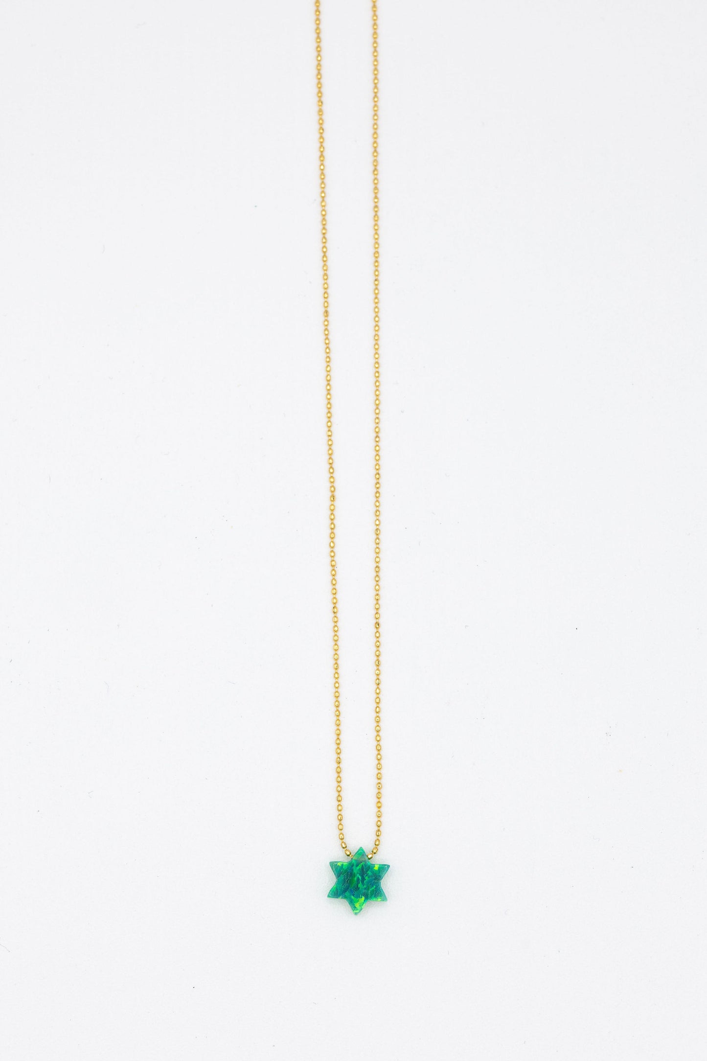 Opal Jewish Star Necklace