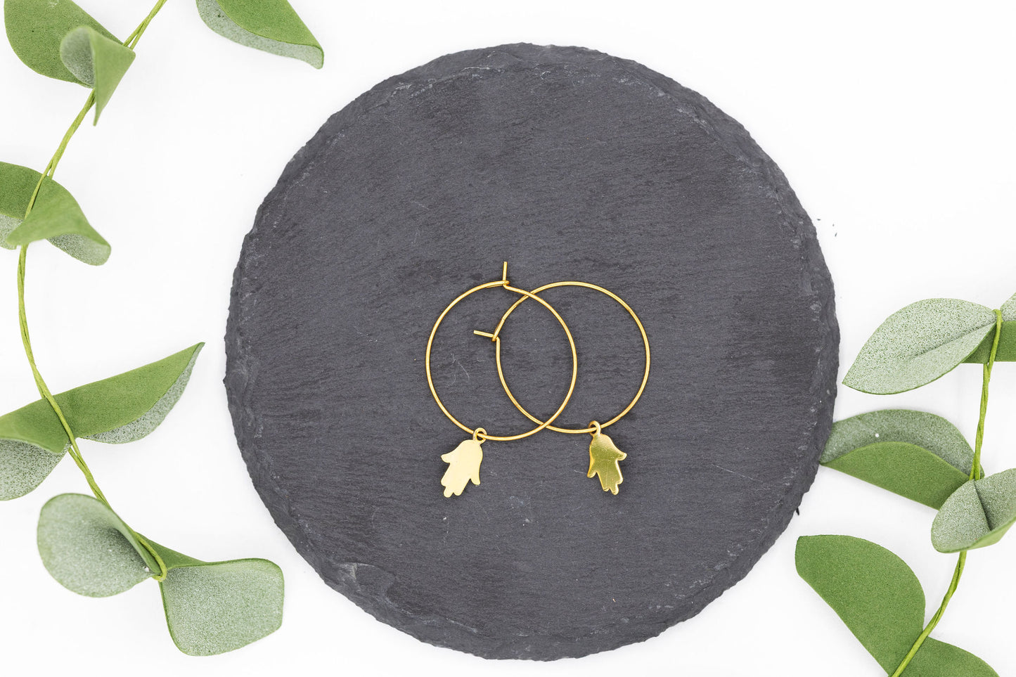 Gold Hamsa Earrings