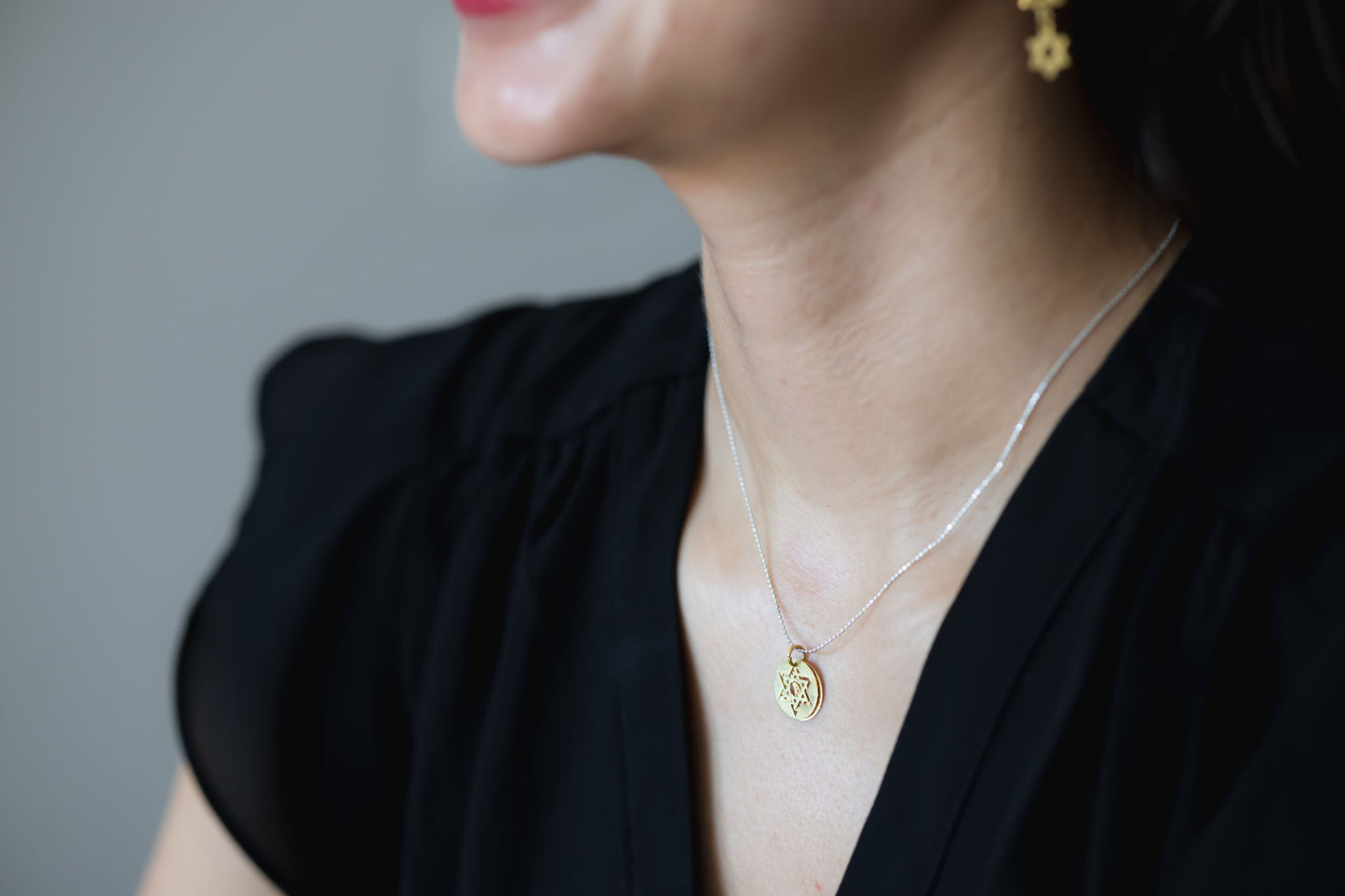 Jewish Star & Chai Necklace