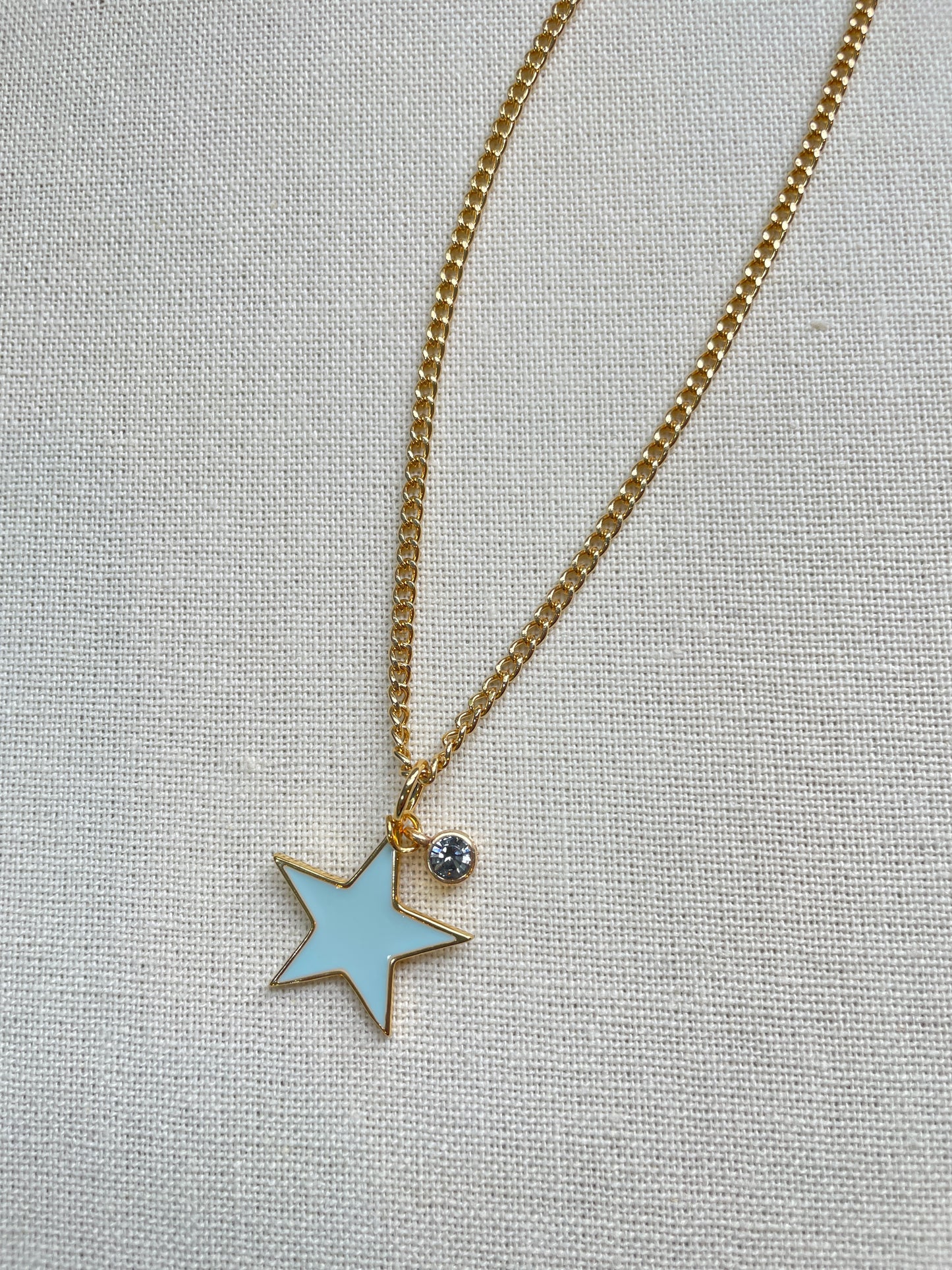 Large Blue Star Necklace