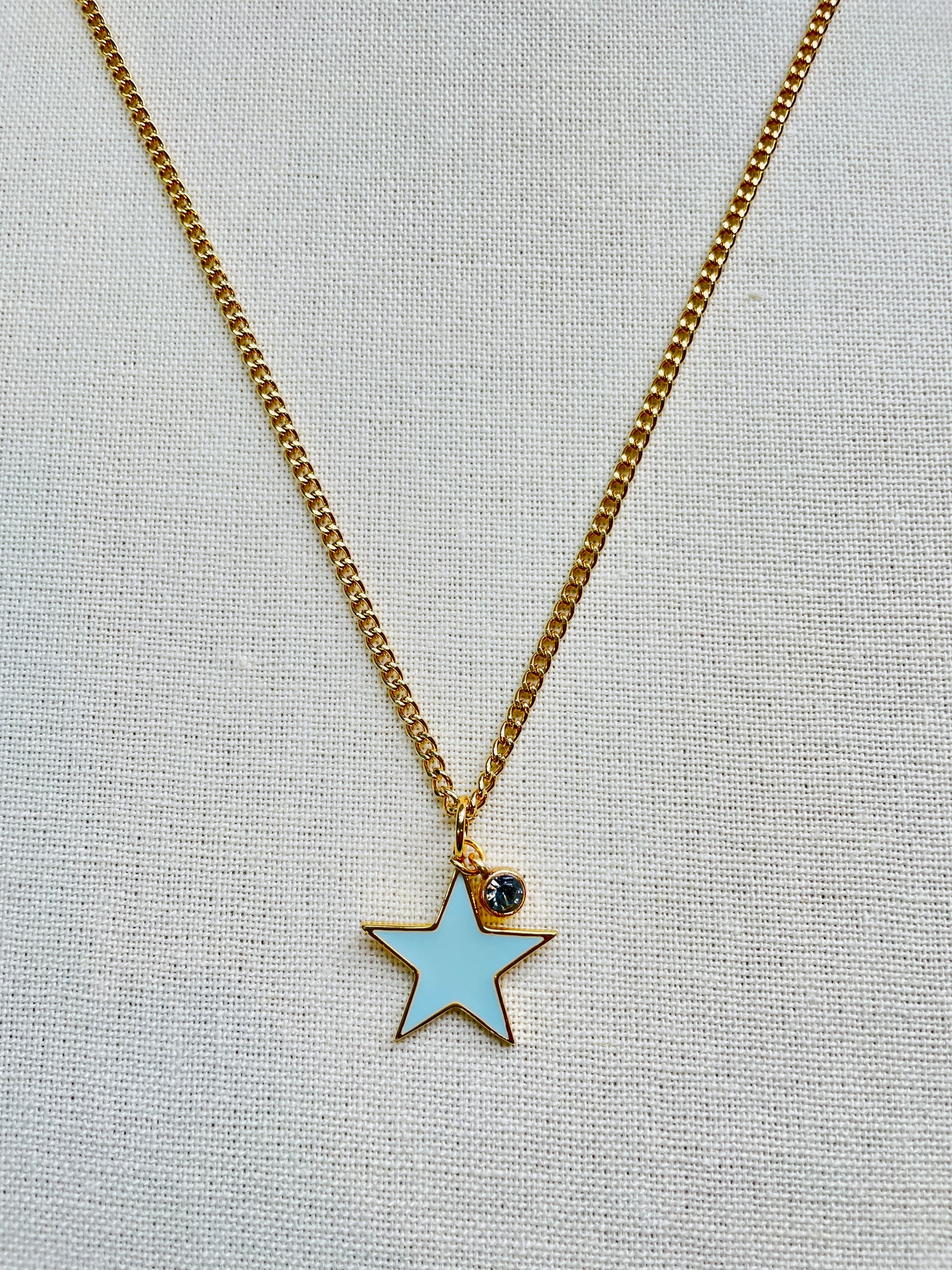 Large Blue Star Necklace