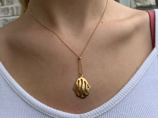 Gold-filled Hamsa Necklace