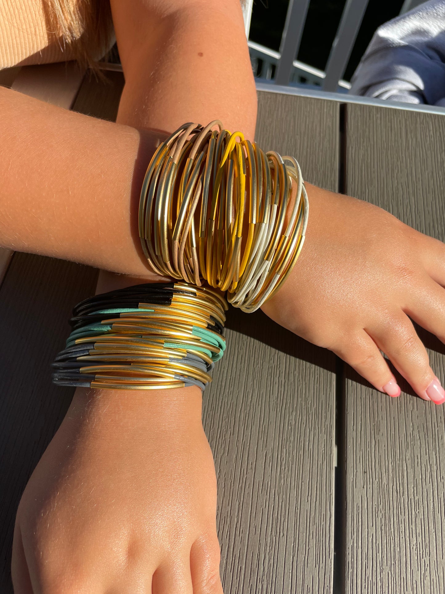 Gold Multi Cord Bracelet With Magnet