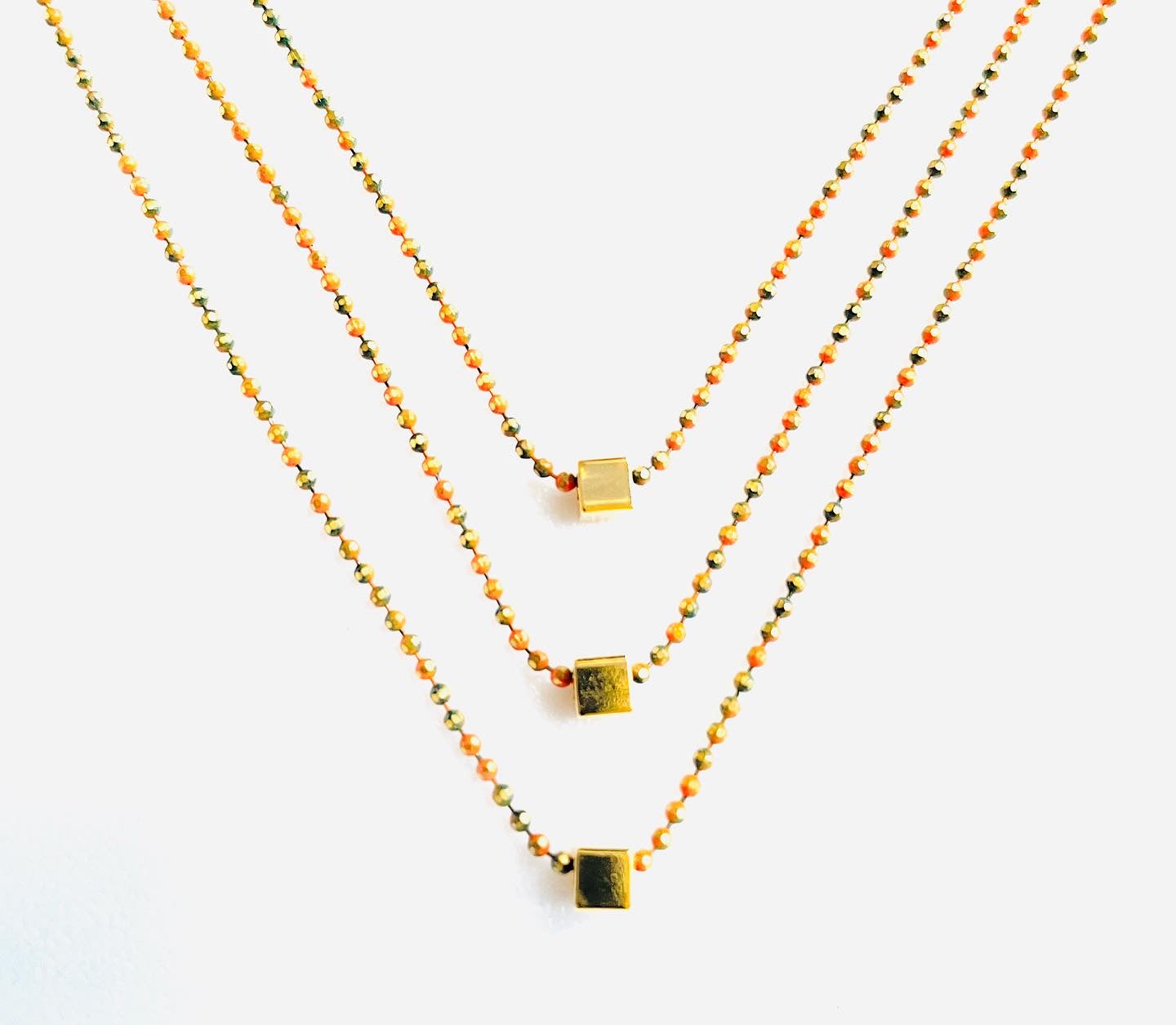Three Square Layered Necklace